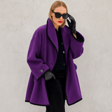 Autumn Collection : Manteau Femme Hiver Trench Long in Violet van Seroa