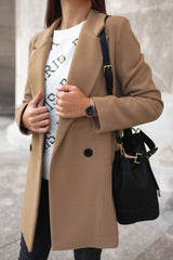 Autumn Collection : Manteau Femme Hiver Revers in Beige van Seroa