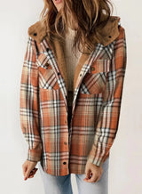 Manteaux et vestes pour femmes : Manteau Femme Hiver Imprimé in Orange van Seroa