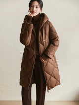 Autumn Collection : Manteau Femme Hiver Matelassé in Café van Seroa