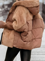 Autumn Collection : Manteau Hiver Femme avec Capuche Multicolore Coton in van Seroa