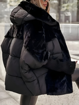 Autumn Collection : Manteau Hiver Femme avec Capuche Multicolore Coton in van Seroa