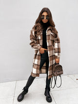 Manteaux et vestes pour femmes : Manteau Femme Hiver Long Élegant in Marron foncé van Seroa