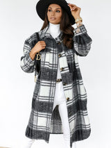 Manteaux et vestes pour femmes : Manteau Femme Hiver Long Élegant in Gris foncé van Seroa