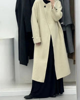 Autumn Collection : Manteau Femme Hiver Laine in Beige van Seroa
