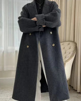 Autumn Collection : Manteau Femme Hiver Laine in Noir van Seroa