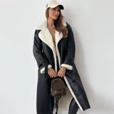 Autumn Collection : Manteau Femme Hiver Long Mode in Noir van Seroa
