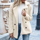 Autumn Collection : Manteau Femme Hiver Long Peluche in Blanc van Seroa