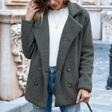 Autumn Collection : Manteau Femme Hiver Long Peluche in Gris van Seroa