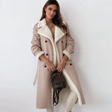 Autumn Collection : Manteau Femme Hiver Long Mode in abricot van Seroa