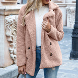 Autumn Collection : Manteau Femme Hiver Long Peluche in Rose van Seroa