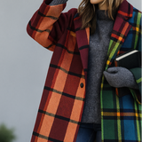 Manteaux et vestes pour femmes : Manteau Femme Hiver Long Carreaux in van Seroa
