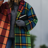 Manteaux et vestes pour femmes : Manteau Femme Hiver Long Carreaux in van Seroa