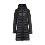 Autumn Collection : Manteau Femme Hiver Long Capuch in Noir van Seroa