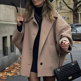 Autumn Collection : Manteau Femme Laine Long Surdimensionné in van Seroa