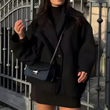 Autumn Collection : Manteau Femme Laine Long Surdimensionné in van Seroa