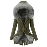 Autumn Collection : Manteau Femme Hiver in Vert van Seroa