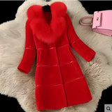 Autumn Collection : Manteau Femme Hiver Noir in Rouge van Seroa