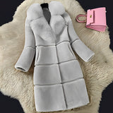 Autumn Collection : Manteau Femme Hiver Noir in Gris van Seroa