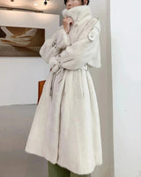 Autumn Collection : Manteau Femme Hiver Élégant in Blanc Perle van Seroa