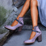 other : Escarpins Femme en Cuir Noir Confortables et Élégants in Violet van Seroa