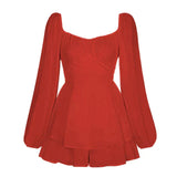 dresses : Robe Femme Mini Romantique Volants in Rouge van Seroa