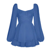 dresses : Robe Femme Mini Romantique Volants in Bleu van Seroa