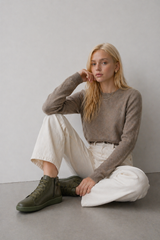 Bottes pour femmes : Bottines confortables pour femme, élégantes en cuir souple, in van Seroa