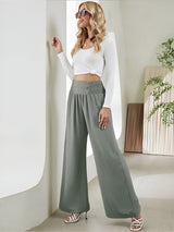 skirts : Pantalon Fluide Femme Large Taille Haute in van Seroa