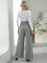 skirts : Pantalon Fluide Femme Large Taille Haute in van Seroa