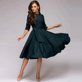 dresses : Robe Femme Fluide Mi-longue Ceinture in van Seroa