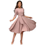dresses : Robe Femme Fluide Mi-longue Ceinture in van Seroa