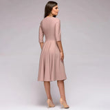 dresses : Robe Femme Fluide Mi-longue Ceinture in van Seroa