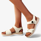 Sandals : Sandales Femme Cuir Orthopédiques Confortables in Beige van Seroa