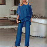 other : Ensemble Tailleur Femme 2 Pièces Élégant - Veste & Pantalon Ajusté in Bleu clair van Seroa