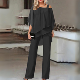 other : Ensemble Tailleur Femme 2 Pièces Élégant - Veste & Pantalon Ajusté in Noir van Seroa