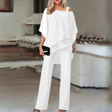 other : Ensemble Tailleur Femme 2 Pièces Élégant - Veste & Pantalon Ajusté in Blanc van Seroa