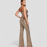 dresses : Combinaison de Soirée à Paillettes avec Ceinture Femme in van Seroa