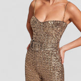 dresses : Combinaison de Soirée à Paillettes avec Ceinture Femme in van Seroa