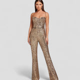 dresses : Combinaison de Soirée à Paillettes avec Ceinture Femme in van Seroa
