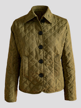 Autumn Collection : Veste Femme en Soie & CCoton Élégante - Confort & Style Intemporel in Vert olive van Seroa