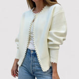 other : Cardigan Élégant en Maille Orné de Perles Femme in Blanc van Seroa