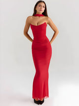 dresses : Jupe Longue Femme Maxi in Rouge van Seroa