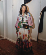 dresses : Robe Longue Fluide Bohème Femme Imprimés Artistiques Manches in van Seroa
