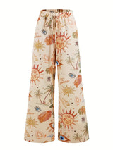 Pantalons pour femmes : Pantalon Fluide Femme Bohème Imprimé in van Seroa