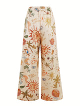 Pantalons pour femmes : Pantalon Fluide Femme Bohème Imprimé in van Seroa