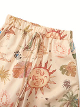 Pantalons pour femmes : Pantalon Fluide Femme Bohème Imprimé in van Seroa