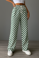 Pantalons pour femmes : Pantalon Fluide Femme Coton in Vert van Seroa