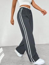 Pantalons pour hommes : Pantalon Fluide Femme Décontracté in Gris van Seroa