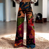 Pantalons pour femmes : Pantalon Fluide Femme Floral Best-Seller Mode Féminine in Vintage van Seroa
